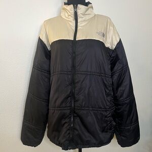 The North Face Black and Beige Jacket